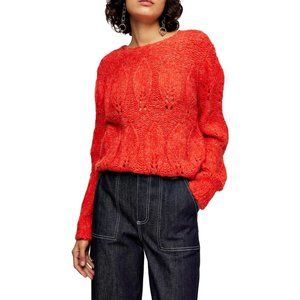 TOPSHOP Petal Pointelle Sweater